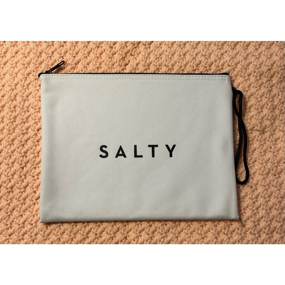 Milly Zip Pouch Clutch Bag Cream Salty WATER-RESISTANT NEW